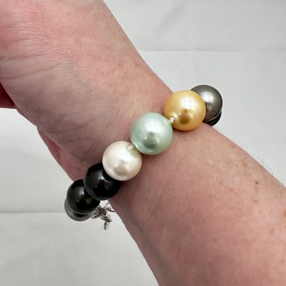 Stauer Multi-Colored Pearl Adjustable Bracelet - image 3